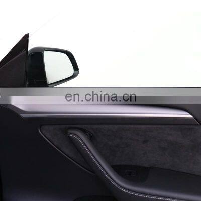 Factory Supply ABS Carbon Fiber Inner Door Decoration Cover For Tesla Model Y 2021