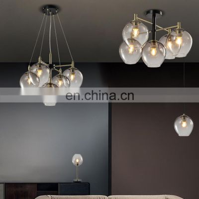 HUAYI New Design Dining Room Restaurant Lighting Fashion Glass Modern Decorative Pendant Light