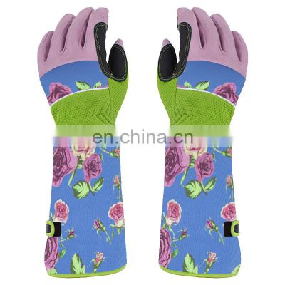 Custom Thorn Proof Gardening Gloves For Women Men Logo Long Garden Gloves