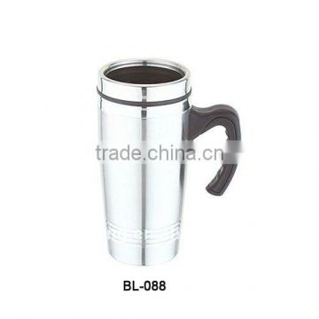 14oz Double wall stainless steel travel mug,auto mug,car mg,handle mug
