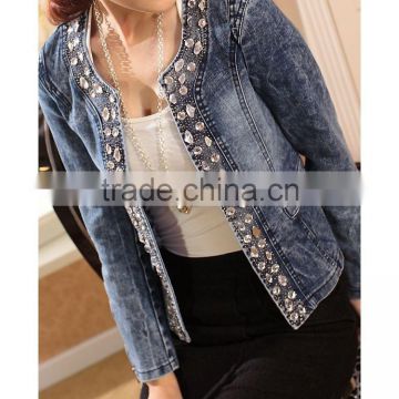 DJ213586 China Wholesale Fashion Apparel Denim Jacket Women Jacket in 2014