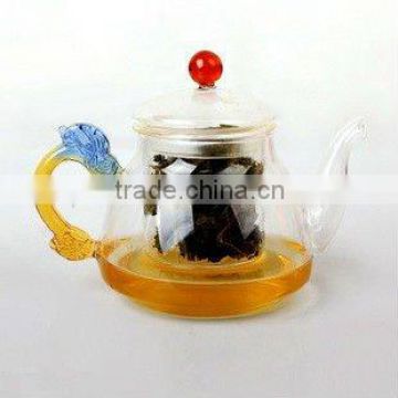 Popular best selling Handmade process pyrex glass teapot set