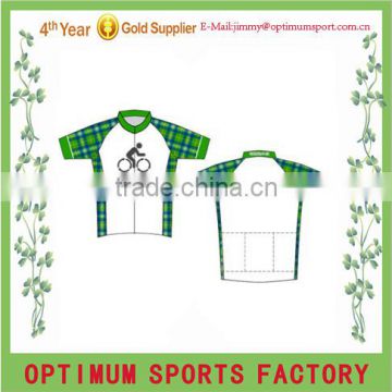 Quick Dry Polyester Custom Short Sleeve Cycling Jerseys