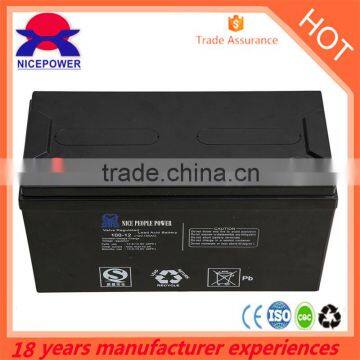 5kw solar system battery deep cycle type long time discharge solar battery 12v100ah
