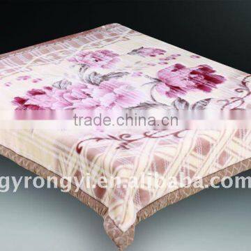 100% polyester raschel double blanket with korea style