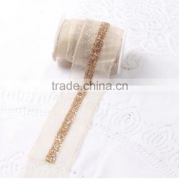Factory price wholesale hot sale width 3cm mesh ribbon trim chain sequins embroidery lace tape