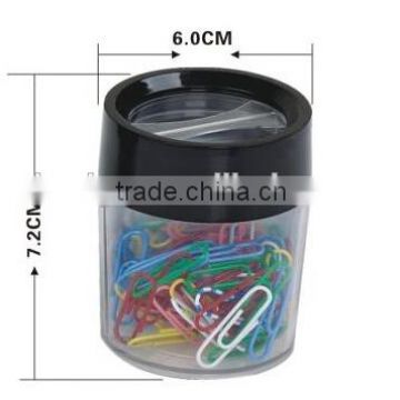 Round shape Magnetic paper clip dispenser or clip holder