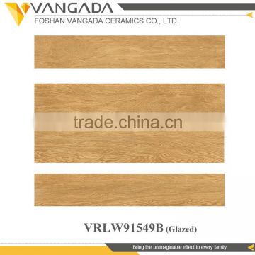 Non slip rustic glazed floor ceramic homogeneous wooden tiles