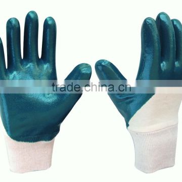 Cotton Jerser Liner Chemical Resistance Gloves With Knit Wrist For Winter