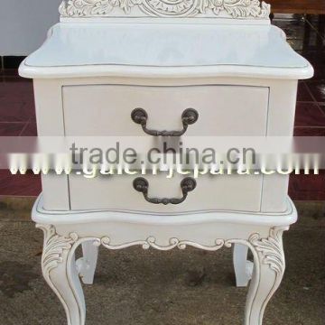 French Louis Nightstand - Jepara Indoor White Furniture - Indonesia Furniture