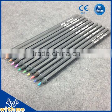 12c High quality hexagonal color pencil with soften black wood