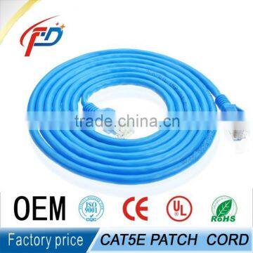 factoy 5M 7.5M 10M rj45 plug PATCH CORD UTP/FTP cat 6 cable 3m