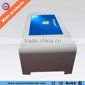 White HD wifi interactive 42 inch multi touch table kiosk