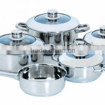 capsuled bottom stainless steel cookware set