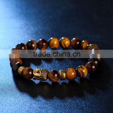 Latest design beads bangle jewelry natural ice tiger's-eye stone bracelet