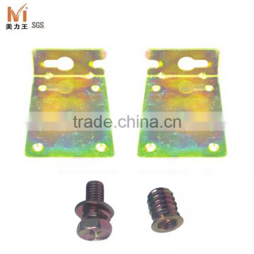 New Set of Furniture Bed Connecting Fittings Metal Bed Rail Brackets
