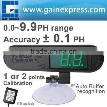 LCD display pH Aquarium Monitor 0~9.9 Range Auto Buffer Recognition +/-0.1pH Accuracy