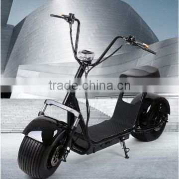 2017 Fast speed popuar harley scooter high quality citycoco two big wheels electric motorcycle
