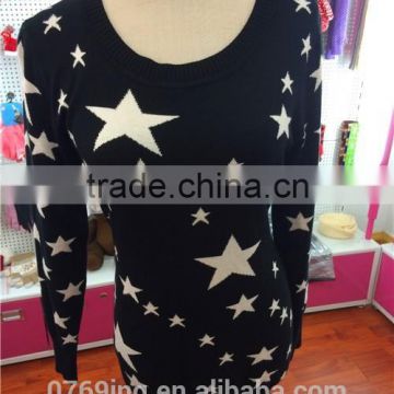 2015 jacquard autumn girl sweater