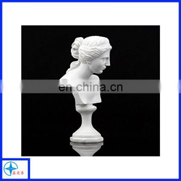 Top popular resin lady white bust head statue