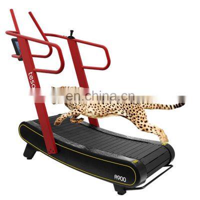 best price smooth guarantee motorless running machine with Monitor top  quality Curved treadmill & air runner