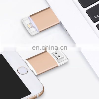 2019 Memory Expansion multi function metal  USB stick 3 in1 Micro OTG for IOS iPhone Android flash drive 8GB