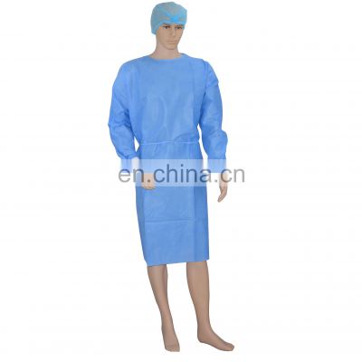 Disposable Knitted Cuffs Non Woven Medical Surgical SMS Isolation Gowns