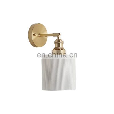 2021 Hot Selling Lighting White Ceramic Wall Light Brass Base Ceramic Wall Light
