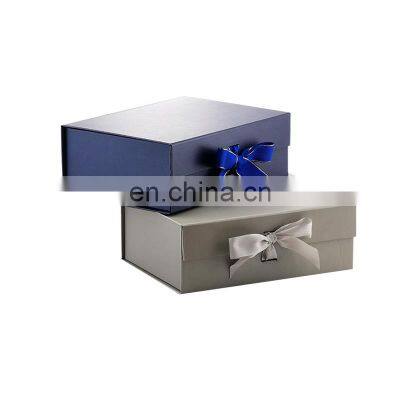 Custom color paperboard reusable collapsible magnet gift boxes packaging