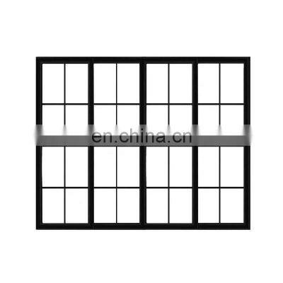 Tempered glass aluminum sliding door panel grill single glass door