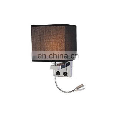 USB Connector Creative Bedroom Modern Sconce Indoor LED Wall Lamp Bedside Lights Cloth Wall Lamp