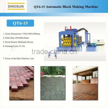 concrete paver and block making machines QT6-15