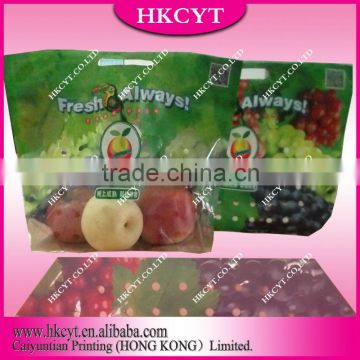 Fresh Grape Stand Up Zipper Bag Pouch With Hole / Fresh Fruits Packaging Bags In Free Shaped / Customized Shaped Bag