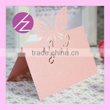 Haoze Laser Cut Butterfly Place Card Holder Table Seat Card for Wedding ZK-31