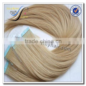 Wholesale100% human hair double sided russian hair tape hair extension