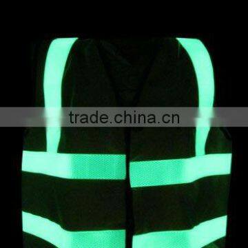 luminous and reflective safety work vest