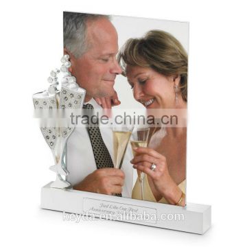 014 hot design desktop rectangle shaped photo frame for wedding