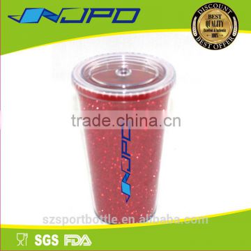 Double Wall FDA, LFGB, EN71 Certifications Eco Friendly American Red Cups with Lid and Straw
