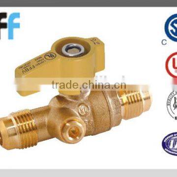 3/8"-- 5/8" Flare nature Gas Brass Ball Valve With Drain