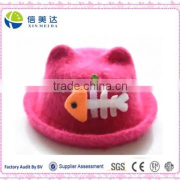Fishbone cute rose Baby plush bowler hats
