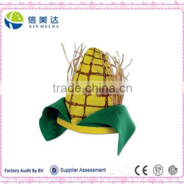 Plush Yellow & Green Corn Cob Novelty Hat