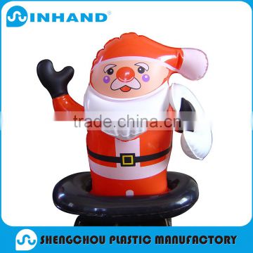 2016 Cheap custom colorful promotional pvc plastic pvc inflatable Santa Claus