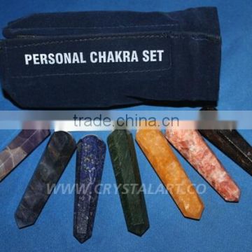 Chakra Faceted Massage wand Set
