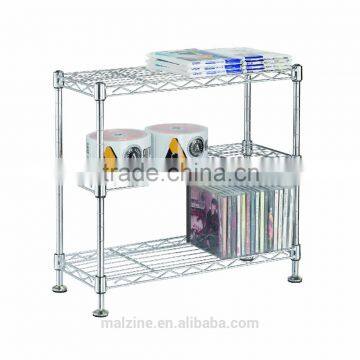 3 level Chrome Wire Shelving Storage Metal Rack