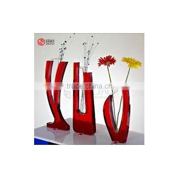Acrylic vase/red acrylic vase