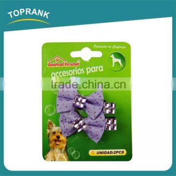 Toprank China Manufacture New Printed Ribbon Pet Hair Bows Dog Hair Bow Lot Cute Hair Bow Ideas