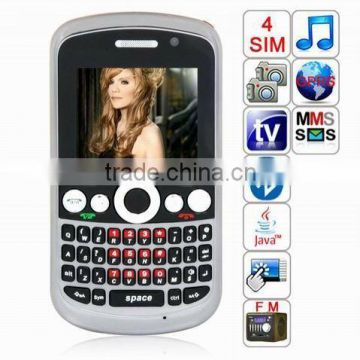 L166 2 inch four sim phone Analog TV free Dual cameras with flash lamp01