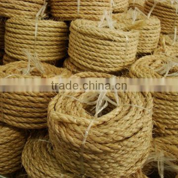 High quality 3 strand twisted 16mm sisal rope for sale