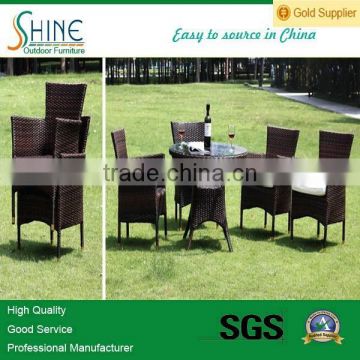 courtyard rattan dining table and chair set C557