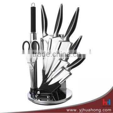 ABS Handle Stainless Steel Kitchen Knife Set with Acrylic Block